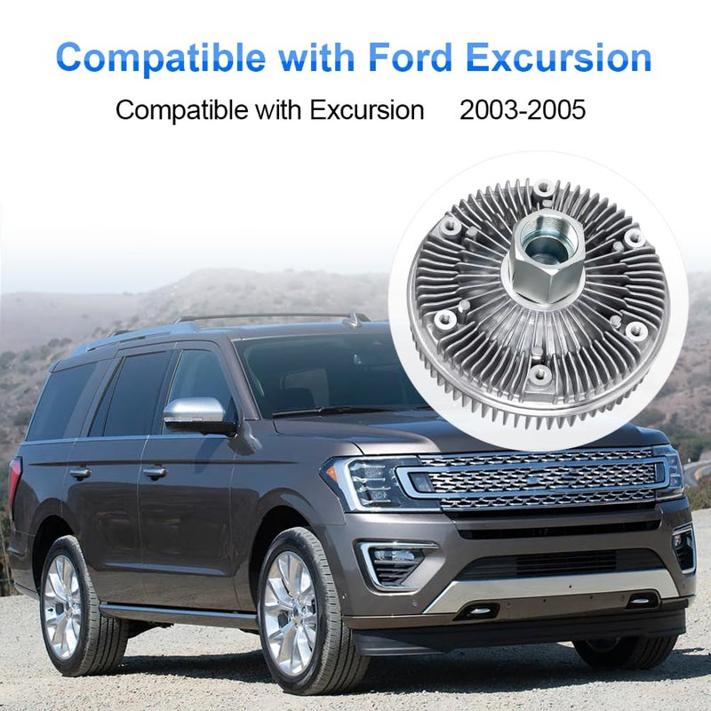 WATERWICH Fan Clutch Compatible with Ford 2003 2004 2005 2006 2007 F250 F350 F450 F550 Super Duty, Excursion, E-350 E-450 E-550 6.0L V8 Powerstroke Diesel Engines Replace# 3261 - Image 5